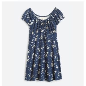 Navy blue floral minidress